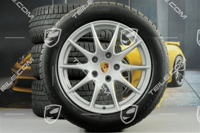18" Panamera S, Winterräder Satz, 8J x 18 ET 59 + 9J x 18 ET 53 + NEUE Pirelli Sottozero II Winterreifen 245/50 R18 + 275/45 R18, RDK-Sensoren