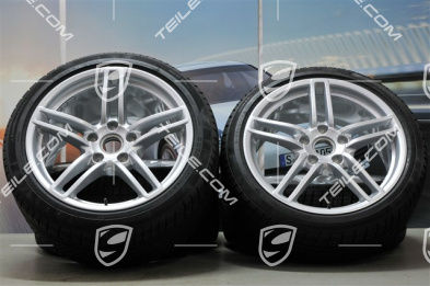 19" Komplet kół zimowych Carrera, felgi 8,5J x 19 ET54 + 11J x 19 ET48 + opony zimowe Continental 235/40 R19 + 295/35 R19, bez czujników ciśnienia