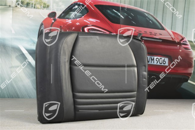 Notsitzrückenlehne, Leder, schwarz, Cabrio, L
