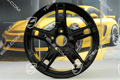 18" Boxster S Felgensatz, 8J x 18 x ET57 + 9J x 18 x ET43, schwarz hochglanz