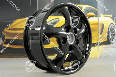 17-inch Carrera wheel set, 7J x 17 ET55 + 9J x 17 ET55, black high gloss
