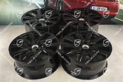 20-inch Taycan Tequipment Design wheel rim set, 9J x 20 ET54 + 11J x 20 ET60, black high gloss