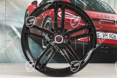 19" Felge, Turbo/Sport Design, 9J x 19 ET21, schwarz hochglanz