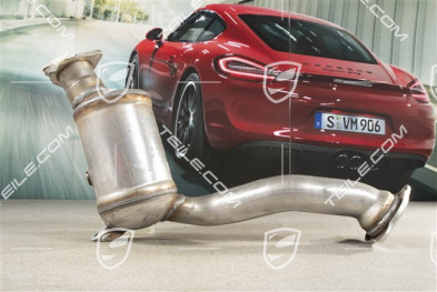 Exhaust pipe with catalytic converter, Cyl. 1-3, Hybrid
