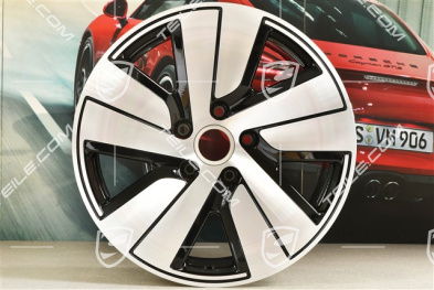 19-inch wheel rim Taycan S, 10J x 19 ET47, black high gloss + glossy Surface