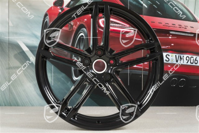 19" Felge, Turbo, 8J x 19 ET21, schwarz hochglänzend