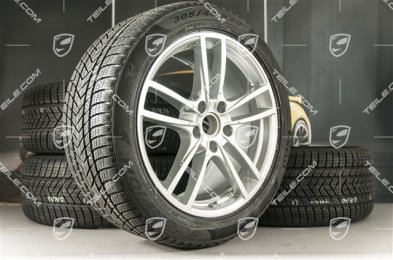 20" koła zimowe Cayenne Sport, komplet, felgi 9J x 20 ET50 + 10,5J x 20 ET64 + NOWE opony zimowe Pirelli 275/45 R20 + 305/40 R20, z czujnikami ciśnienia