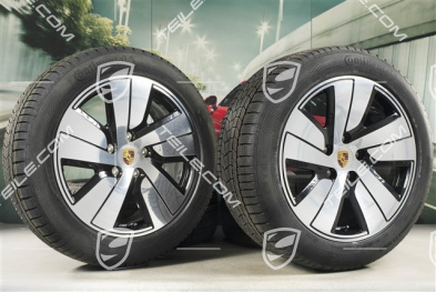 19" Taycan S Winterräder Satz, Felgen 8J x 19 ET50 + 10J x 19 ET47, Continental Winterreifen 225/55 R19 + 275/45 R19