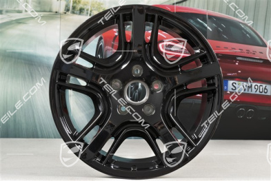 19" Komplet felg Panamera Design, 10J x 19 ET61 + 9J x 19 ET60, czarny wysoki połysk