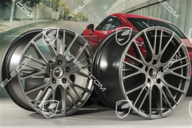 21-inch wheel rim set Panamera Exclusive Design Sport, 9,5J x 21 ET71 + 11,5J x 21 ET69, Platinum