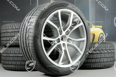 21-inch Cayenne Exclusive Design summer wheel set, rims 9,5J x 21 ET46 + 11,0J x 21 ET58 + Pirelli P Zero summer tyres 285/40 R21 + 315/35 R21, with TPMS