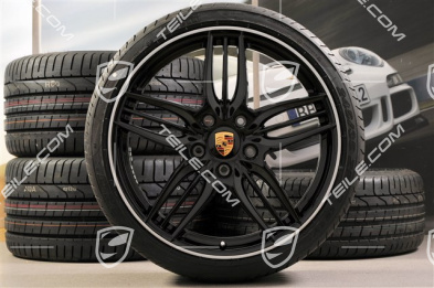20" SportDesign Sommerräder Satz, Exclusive - in Schwarz Hochglanz, 8,5J x 20 ET51 + 11J x 20 ET70 + NEUE Pirelli Sommerreifen 245/35 R20 + 295/30 R20