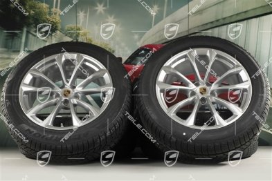 19" "Macan Design" koła zimowe komplet, felgi 8,5J x 19 ET21 + 9J x 19 ET21 + NOWE opony zimowe Pirelli 235/55 R19 + 255/50 R19, z czujnikami ciśnienia RDK