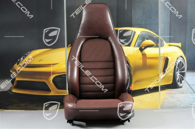 Sitz, manual einstellbar, Kunstleder Mittelbahn Porsche-Schriftzugstoff, Weinrot, R