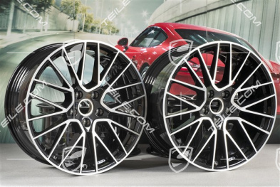 21-inch wheel rim set Cayenne RS Spyder, 11J x 21 ET58 + 9,5J x 21 ET46, black high gloss