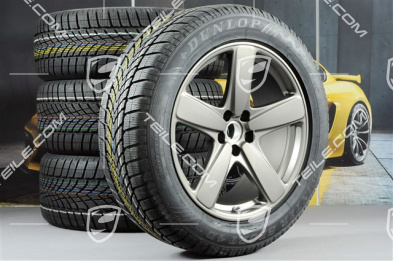 19" "Sport Classic" Winterräder Satz, Felgen 8J x 19 ET21 + 9J x 19 ET21 + NEUE Pirelli Winterreifen 235/55 R19 + 255/50 R19, in Platinum (seidenglanz), mit RDK-Sensoren