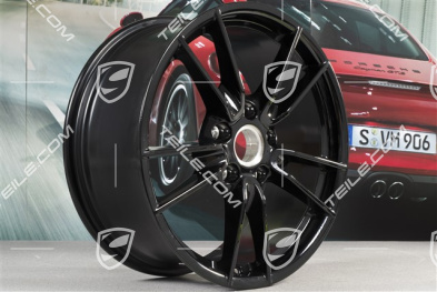 19+20" Felgensatz Carrera, Felgen: vorne 8,5J x 19 ET52 + hinten 11J x 20 ET66, Schwarz Hochglanz