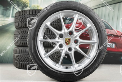 17" Koła zimowe komplet Carrera II, felgi 7J x 17 ET50 + 9J x 17 ET55 + NOWE opony zimowe 205/50 R17 + 255/40 R17