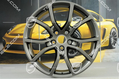 21" Komplet felg Cayenne Exclusive Design, 11J x 21 ET49 + 9,5J x 21 ET46, do Cayenne Coupé, Platinum satynowy półmat