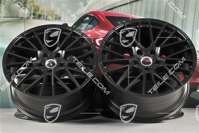 21" Komplet felg RS Spyder, 11J x 21 ET49 + 9,5J x 21 ET46, do Cayenne Coupé, czarny satynowy półmat