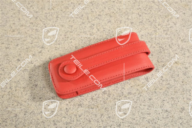 Etui, Schlüssel, Leder, Granatrot / Carrerarot