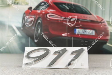 "911" Schriftzug, silbern, Sondermodell Millennium