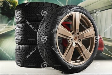 22" Koła zimowe, komplet, Cayenne Exclusive Design Sport, felgi 10J x 22 ET48 +11,5J x 22 ET52 + opony zimowe Pirelli 285/40 R22 + 315/35 R22, neodyme