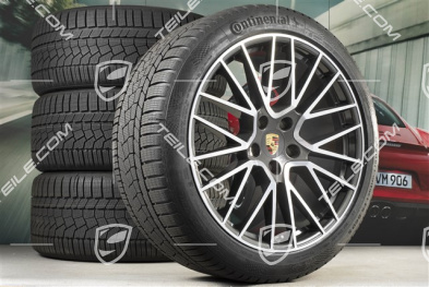 21-inch Cayenne COUPÉ RS Spyder winter wheel set, rims 9,5J x 21 ET46 + 11,0J x 21 ET49 + Continental winter tyres 275/40 R21 + 305/35 R21, with TPMS
