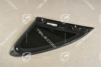 Seitenscheibe mit Zierleiste, Aluminium-Paket Schwarz, Privacy, R