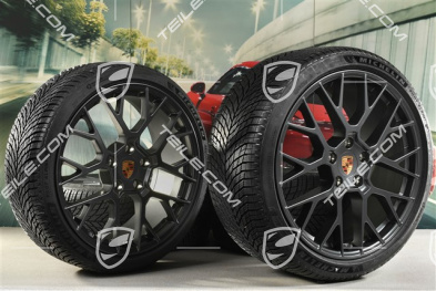 20"+21" RS Spyder Design winter wheel set, wheel rims 8,5J x 20 ET50 + 11J x 21 ET82 + NEW Michelin winter tyres 245/35 R20 + 305/30 R21, with TPMS, Anthracite Grey