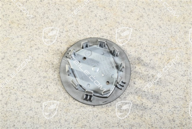 Radzierdeckel, konkav, Wappen in Rhodium, schwarz hochglanz