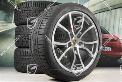 21-inch Cayenne Exclusive Design winter wheel set, rims 9,5J x 21 ET46 + 11,0J x 21 ET58 + Continental winter tyres 275/40 R21 + 305/35 R21, with TPMS
