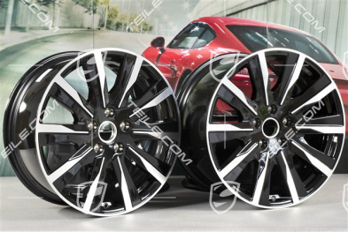 20" komplet felg Taycan Tequipment Design, 9J x 20 ET54 + 11J x 20 ET60, czarny wysoki połysk