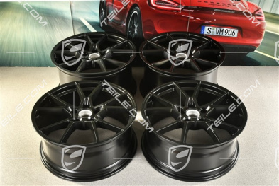 20-inch Cayenne S wheel rim set, 10,5J x 20 ET64 + 9J x 20 ET50, black satin-mat