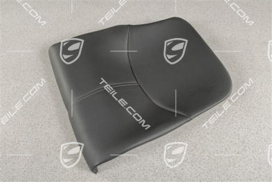 Back seat lower / cushion, Cabrio, Leatherette, Black, R