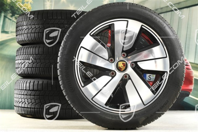 19" koła zimowe Taycan S, komplet, felgi 8J x 19 ET50 + 10J x 19 ET47, opony zimowe Continental 225/55 R19 + 275/45 R19, DOT/rok prod. 2021/2022, profil bieżnika 6mm