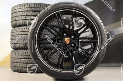 21-inch SportEdition summer wheel set, black, high gloss, 4 wheels 10J x 21 ET50 NEW tyres 295/35 R 21 107Y XL,with TPMS