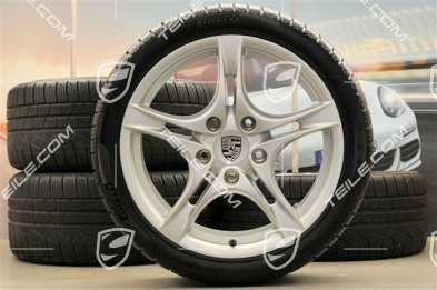 18-inch Cayman S II winter wheel set (with tyres), front wheels 8J x 18 ET57 + rear 9J x 18 ET43 + NEW winter tyres 235/40 ZR18 + 255/40 ZR18