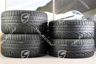 19" Winterräder Satz Carrera, Felgen 8,5J x 19 ET54 + 11J x 19 ET48 + Pirelli Winterreifen 235/40 R19 + 295/35 R19, mit RDK-Sensoren