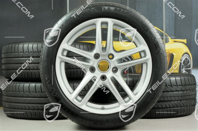 19-inch Panamera Turbo summer wheel set, front 9J x 19 ET60 + rear 10J x 19 ET61 + tyres 255/45 ZR19 + 285/40 ZR19 TPMS