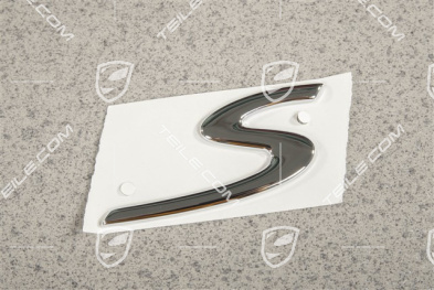 Turbo, logo / emblem "S", chrome