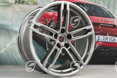 19" Felgensatz Macan Turbo, 8J x 19 ET21 + 9J x 19 ET21, Platinum Seidenmatt