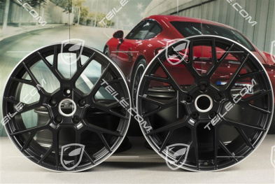 20+21-inch wheel rim set RS Spyder, rims: front 8,5J x 20 ET50 + rear 11,5J x 21 ET67, black satin matt