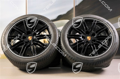 21-inch SportEdition summer wheel set, black, high gloss, 4 wheels 10J x 21 ET50 NEW tyres 295/35 R 21 107Y XL,with TPMS