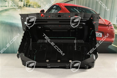 Front end terminal piece incl. boot floor plate