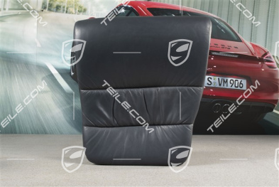 Back seat lower / cushion, Cabrio, draped leather, Metropole blue, R