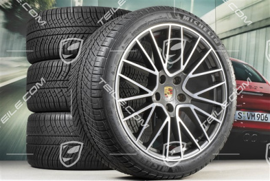 21-inch Cayenne COUPÉ RS Spyder winter wheel set, rims 9,5J x 21 ET46 + 11,0J x 21 ET49 + Michelin Pilot Alpin 5 275/40 R21 + 305/35 R21, with TPMS