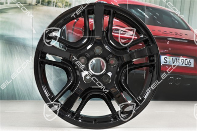 19" Komplet felg Panamera Design, 10J x 19 ET61 + 9J x 19 ET60, czarny wysoki połysk