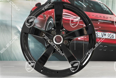 18" komplet felg Macan, 8J x 18 ET21 + 9J x 18 ET21, czarny wysoki połysk