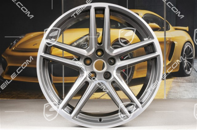 20-inch wheel rim set "Macan Turbo", 9J x 20 ET26 + 10J x 20 ET19, BORBET, Titanium